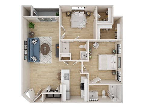 a floor plan of a 1 bedroom apartment at the crossings at white marsh apartments in white marsh